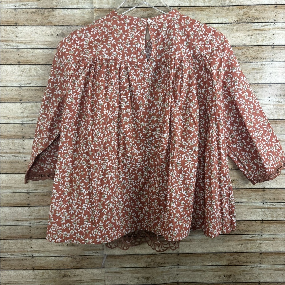 Anthropologie Blue Tassel Marcie Lace Blouse szXS - Picture 6 of 9